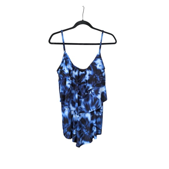 Aqua Green Other - Women's Aquagreen Tiered Tankini Navy Tie-Dye Size L